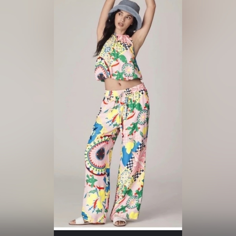 NWT Anthropologie Maeve Colorful Women's Printed Pants